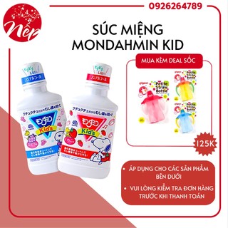 Nước súc miệng Mondamine Nhật hương nho 250ml hương dâu,nho