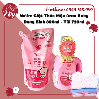 Nước Giặt Thảo Mộc Arau Baby Dạng Bình 800ml - Túi 720ml