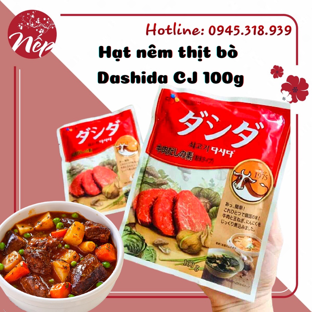 [Date Mới] Hạt nêm thịt bò Dashida CJ 100g