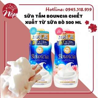 SỮA TẮM BOUNCIA CHIẾT XUẤT TỪ SỮA BÒ 500 ML - HÀNG NHẬT NỘI ĐỊA