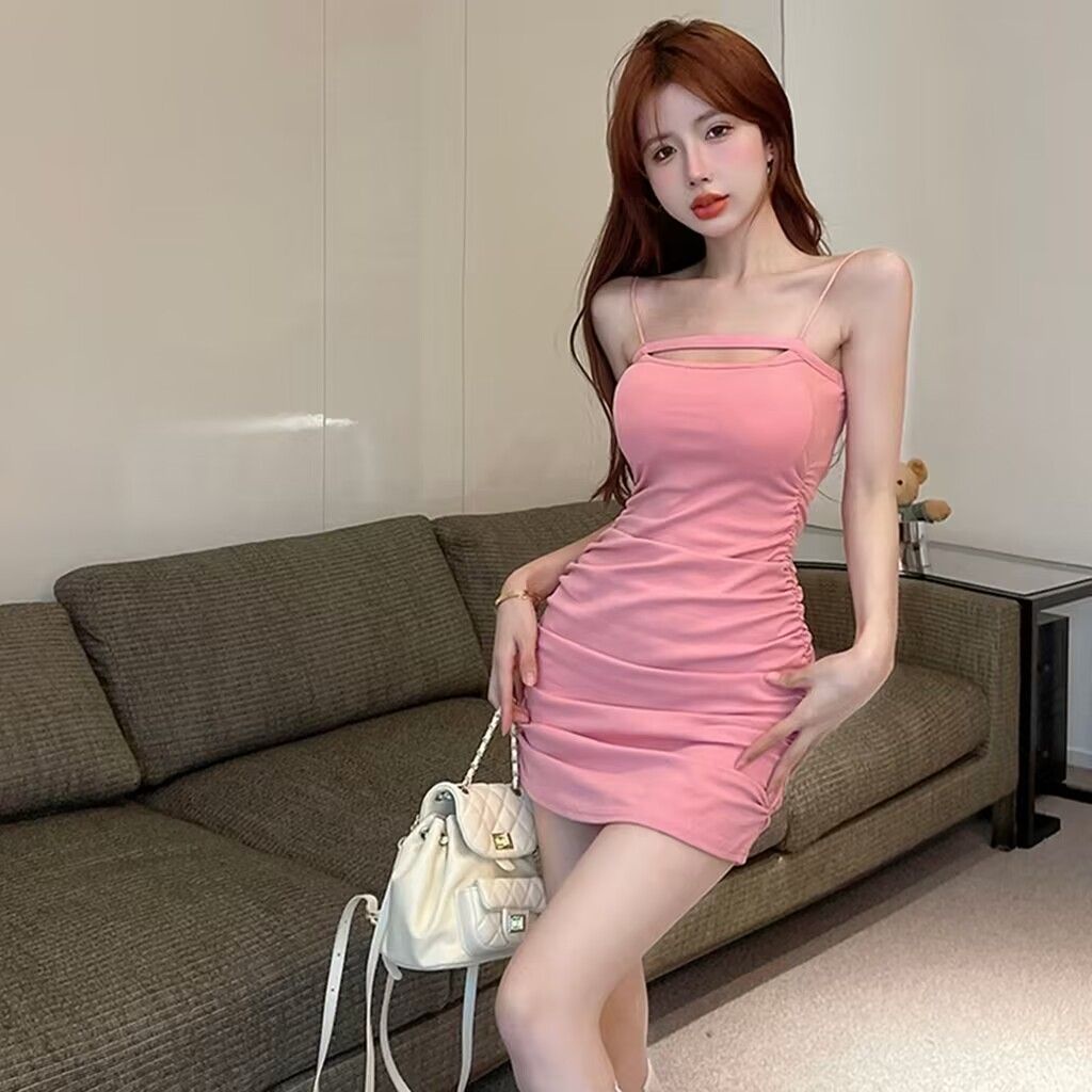 Jiashucheng Đầm Ống Ôm Eo Thon Gọn Phong Cách Mới Mùa Hè Sang Trọng Cho Nữ