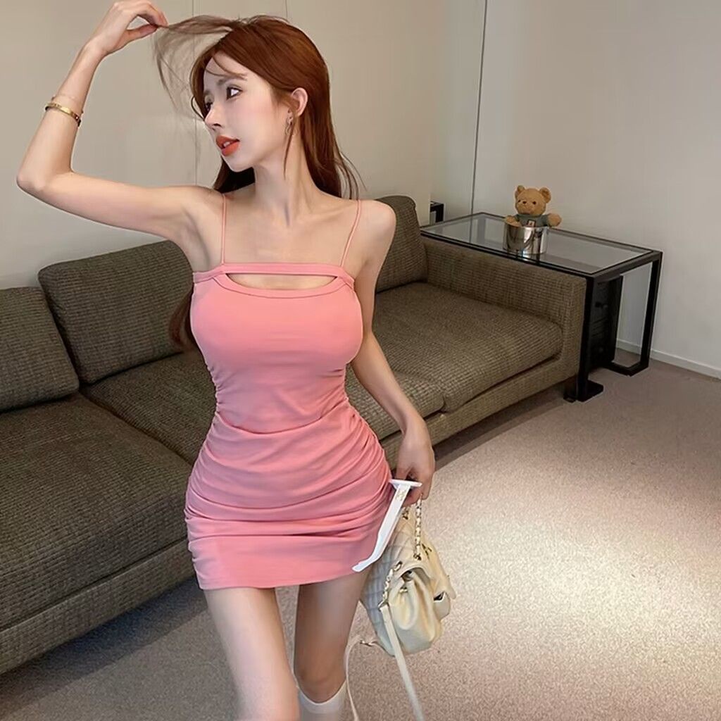 Jiashucheng Đầm Ống Ôm Eo Thon Gọn Phong Cách Mới Mùa Hè Sang Trọng Cho Nữ