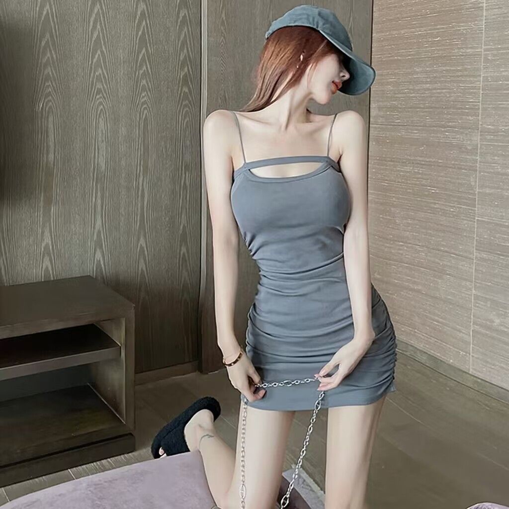 Jiashucheng Đầm Ống Ôm Eo Thon Gọn Phong Cách Mới Mùa Hè Sang Trọng Cho Nữ