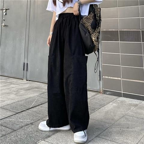 Quần Dài Nữ Ống Rộng Phong Cách Harajuku Đường Phố Mới