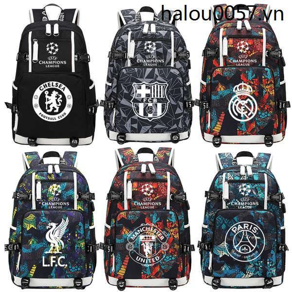Ba Lô Đeo Vai Champions League Bazaar Royal Horse Chelsea Liver Bóng Đá Manchester United Paris Manchester City Cho Học Sinh