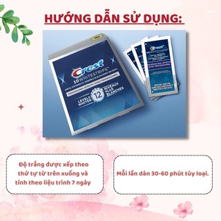 [1 GÓI] Miếng dán trắng răng Crest 3D White - Mỹ (Supreme Flexfit / Professional Effects)