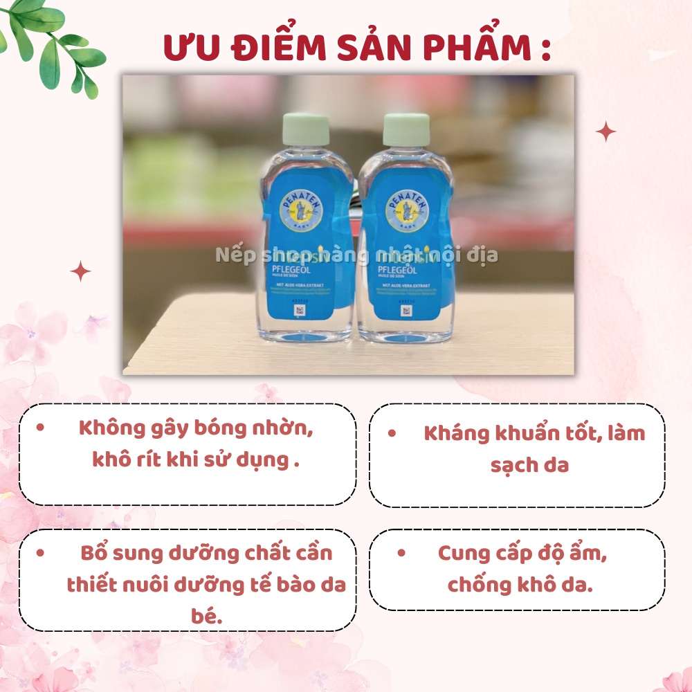 Dầu Massage dưỡng ẩm Penaten 200ml cho bé từ sơ sinh - Nếp Shop - Hàng Nhật nội địa