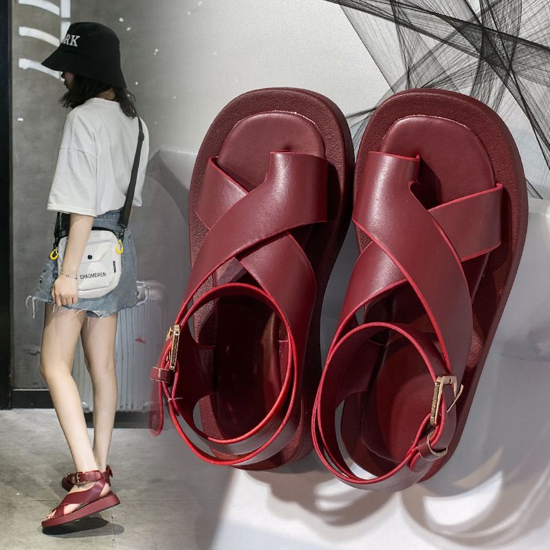 Giày Sandal Đế Dày Phong Cách Mùa Hè Dễ Phối Đồ Cho Nữ