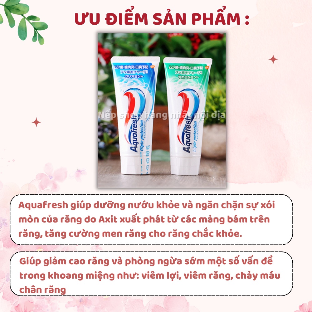 Kem đánh răng Aquafresh Triple Protection 140g hàng nội địa Nhât Bản - Nếp shop - nepshop1