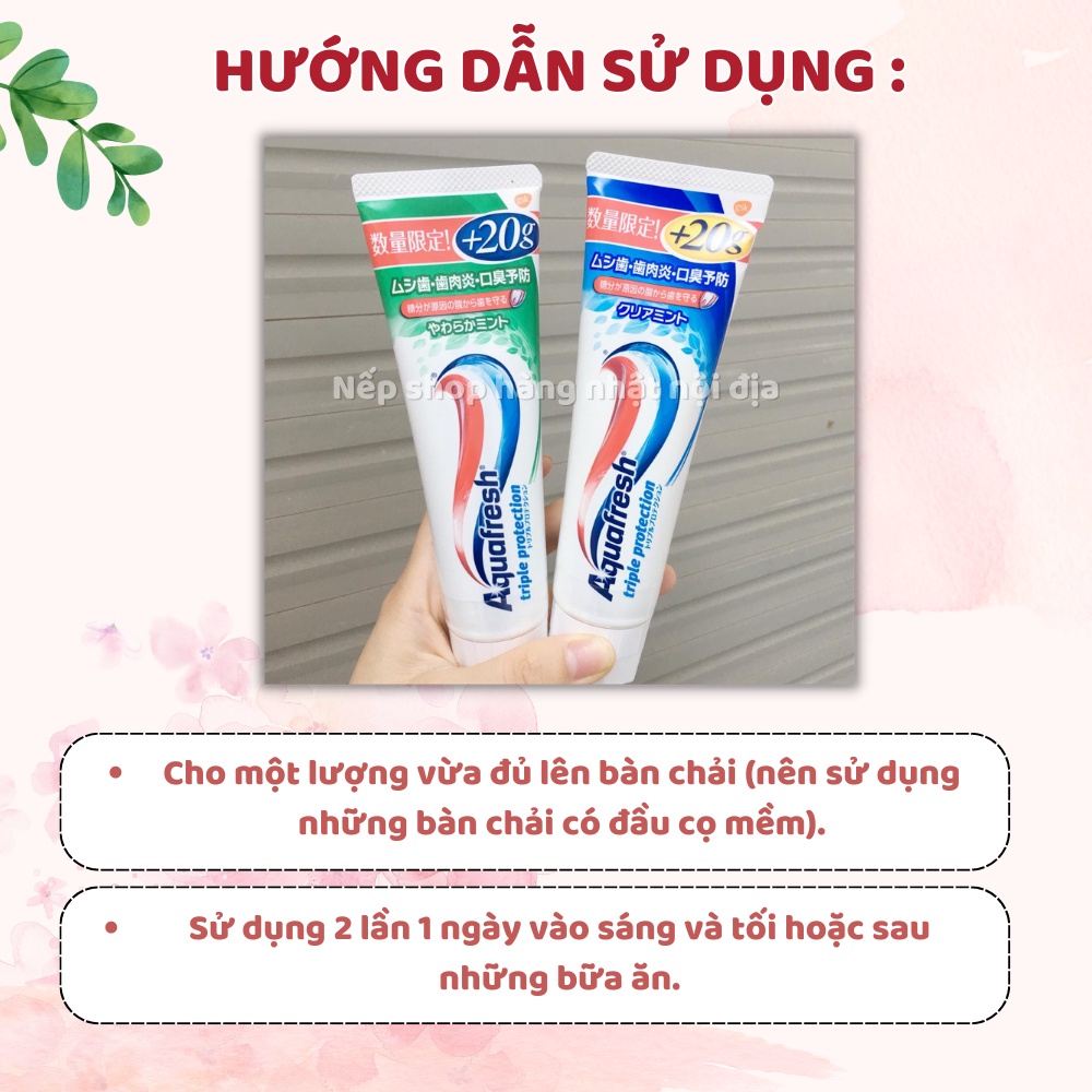 Kem đánh răng Aquafresh Triple Protection 140g hàng nội địa Nhât Bản - Nếp shop - nepshop1