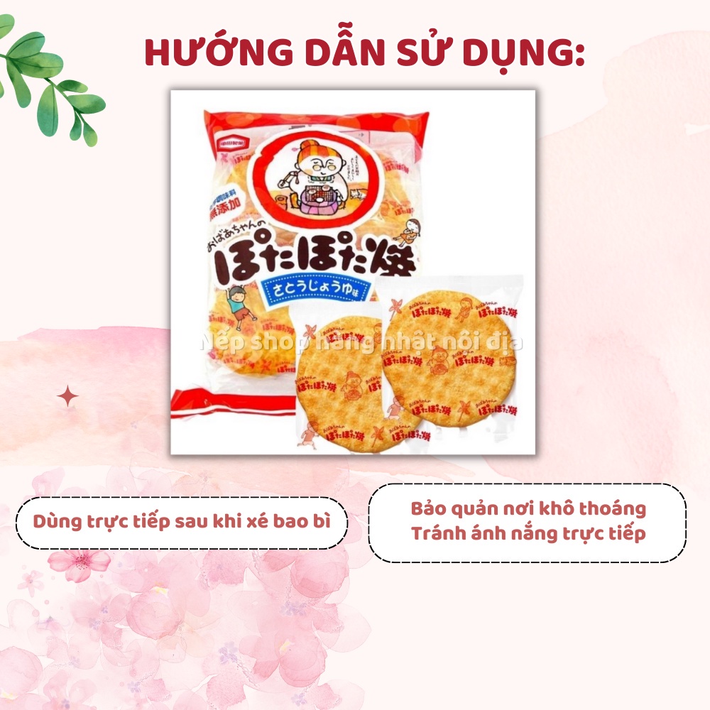 Bánh gạo bà già giòn rụm Kameda Potapota 128g  Nhật Bản