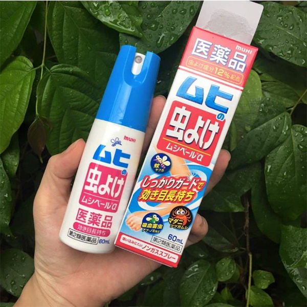 Xịt chống muỗi và côn trùng Muhi Nhật dạng xịt phun sương, không mùi, không dị ứng da