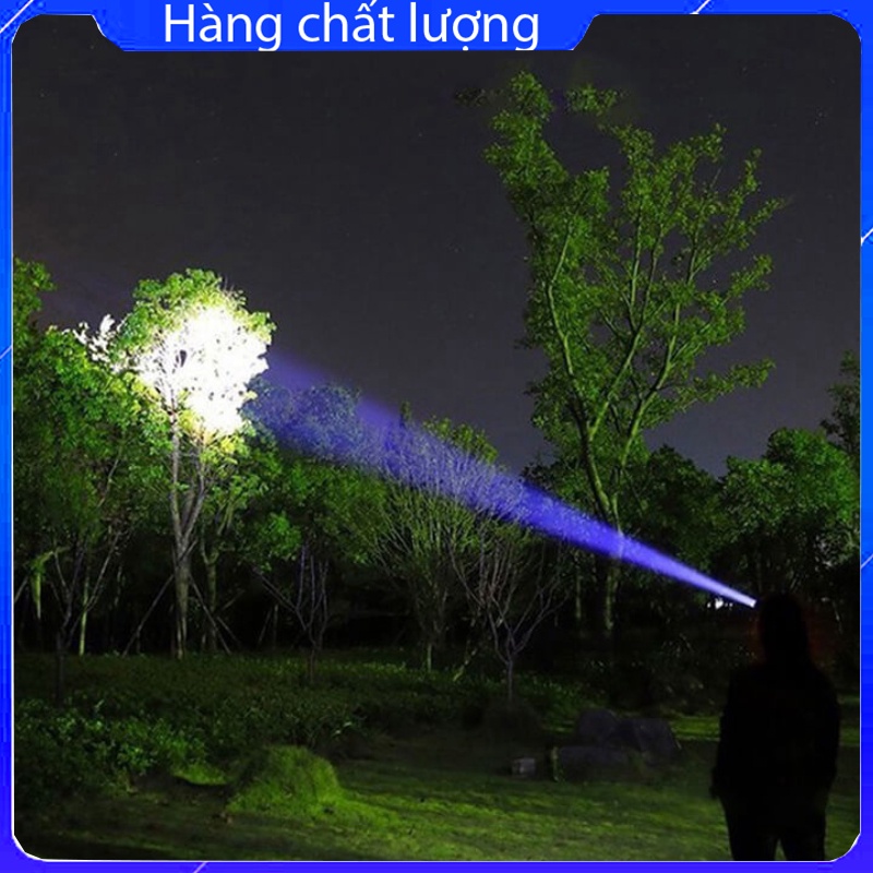 Đèn pin đội đầu cảm biến ánh sáng trắng siêu sáng chiếu xa 300m - đèn đội đầu phóng to thu nhỏ