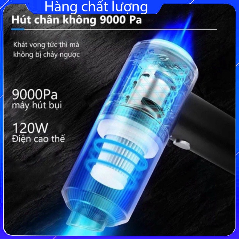 Máy hút bụi cầm tay không dây - máy hút bụi ô tô  giường đa năng lực hút siêu mạnh 6000PA