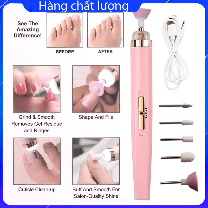 Máy Mài Móng Tay LED Đa Năng Có Thể Sạc Lại Bút Khoan Móng Tay, Dụng Cụ Làm Móng Điện