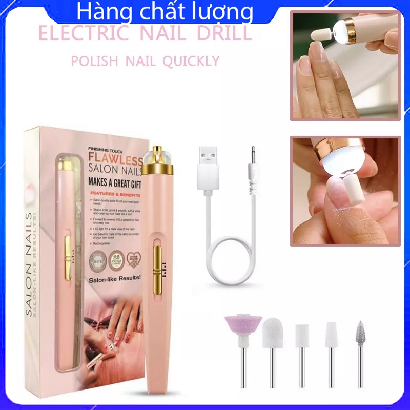 Máy Mài Móng Tay LED Đa Năng Có Thể Sạc Lại Bút Khoan Móng Tay, Dụng Cụ Làm Móng Điện
