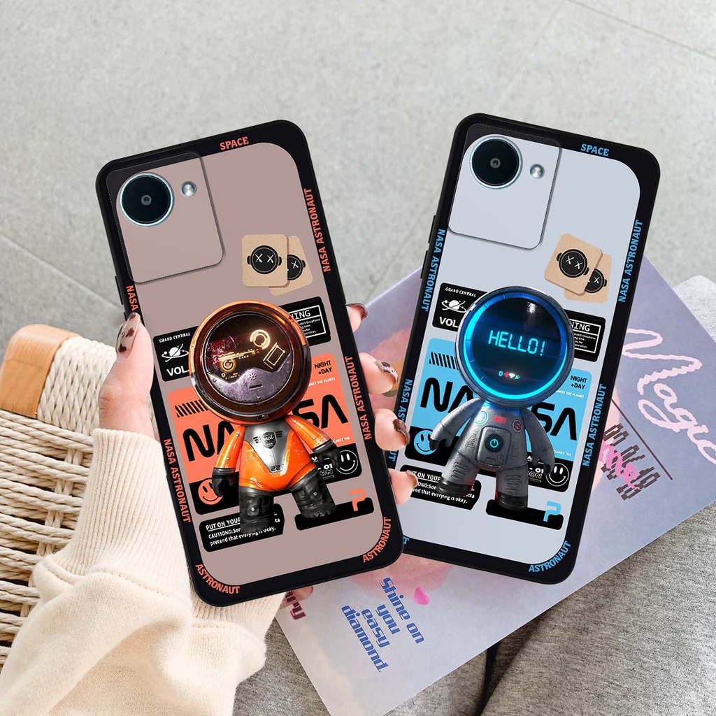 Ốp lưng Realme C30s hình người máy, robot nasa đáng yêu dễ thương