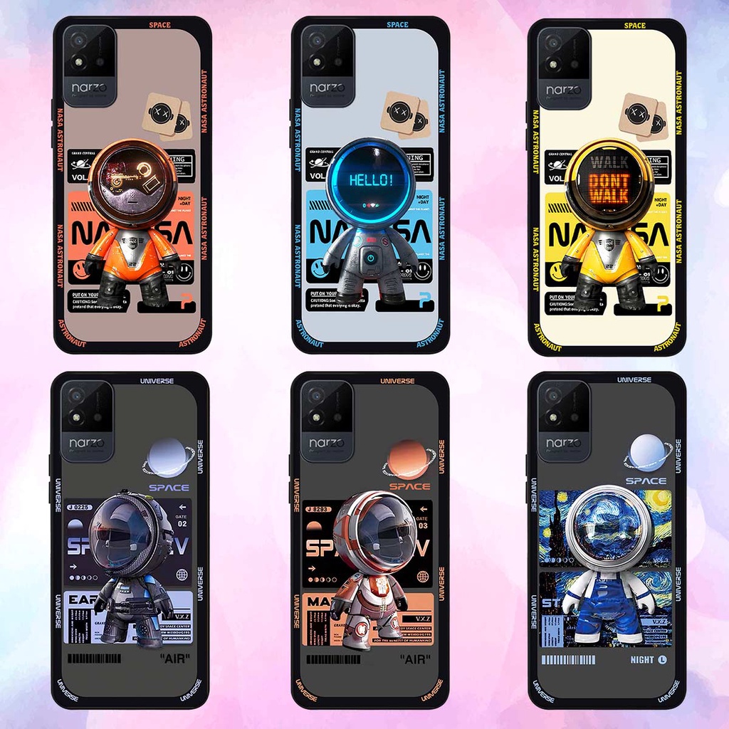 Ốp lưng Realme Narzo 50 / 50i hình người máy, robot nasa đáng yêu dễ thương