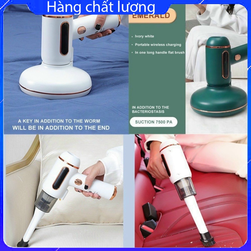 Máy hút bụi mini 2in1 kiêm máy hút bụi giường nệm tia UV mini cầm tay công suất 120w