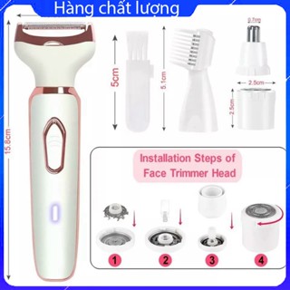 Dao Cạo Lông Mặt ,Tỉa Lông Mày, Cắt Tỉa Lông Mũi Máy Cạo Lông Vùng Kín Toàn Thân Đa Năng 4 In 1 Chống Nước