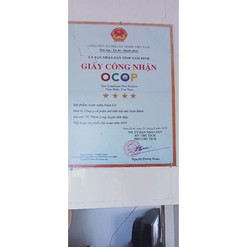 Nước mắm chắt truyền thống Ninh Cơ chai 1lít. Độ đạm >=25mg/l. Mắm Hải Hậu, Nam Định mamnguyendam