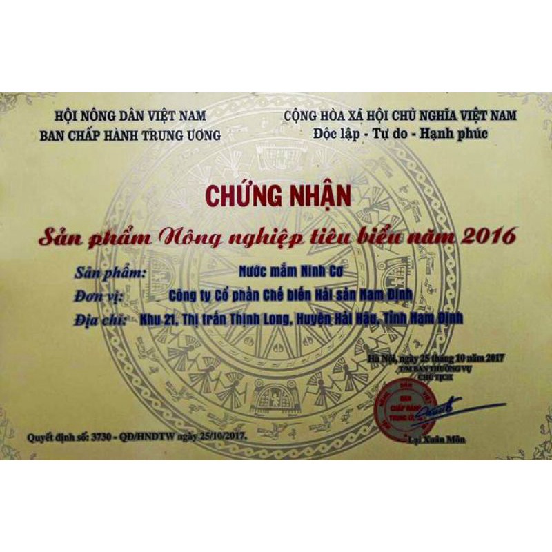 Nước mắm chắt truyền thống Ninh Cơ chai 1lít. Độ đạm >=25mg/l. Mắm Hải Hậu, Nam Định mamnguyendam