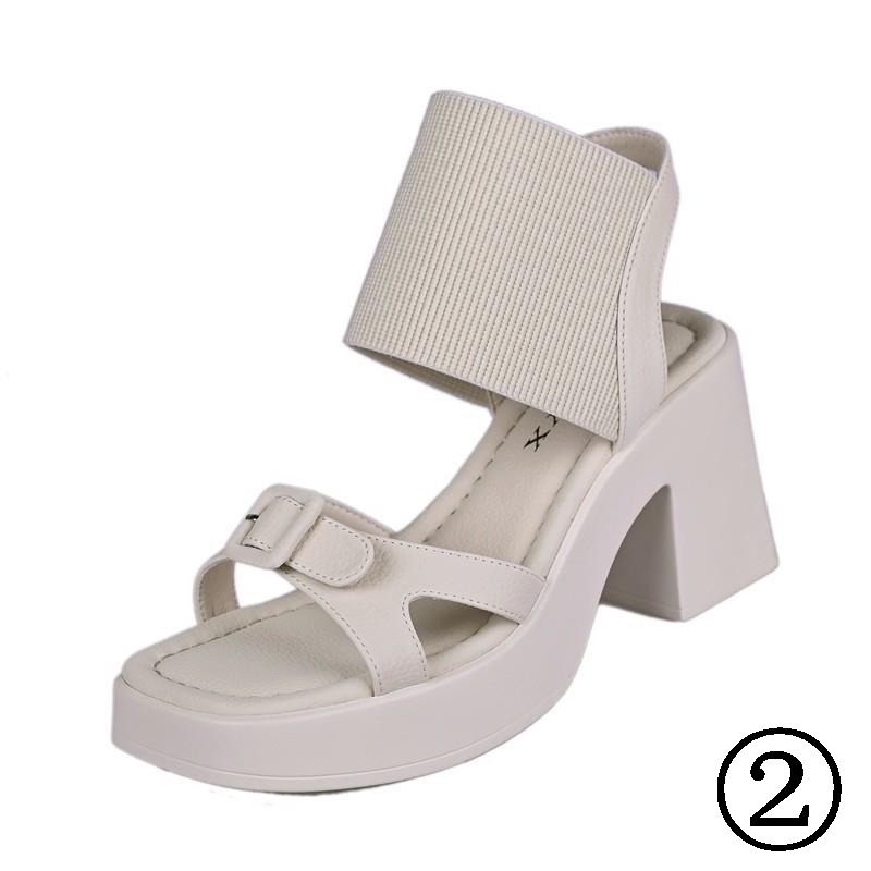Giày Sandal Cao Gót Mũi Vuông Chống Nước Thời Trang Mùa Hè 2023 Cho Nữ