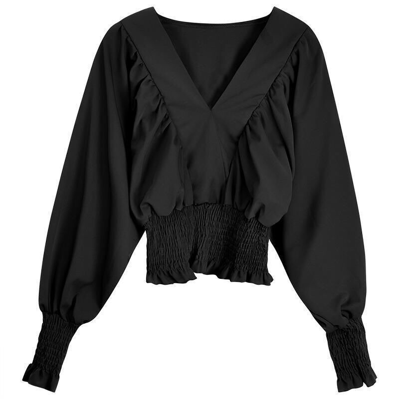 Jiashucheng Áo Sơ Mi Trắng Dáng Ngắn Phong Cách Hàn Quốc Thời Trang Mùa Xuân Mới Cho Nữ