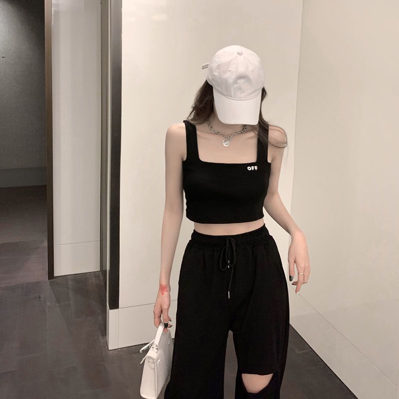 Jiashucheng Áo Croptop Thể Thao In Chữ Phong Cách Mới Quyến Rũ Cho Nữ