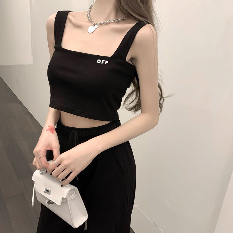 Jiashucheng Áo Croptop Thể Thao In Chữ Phong Cách Mới Quyến Rũ Cho Nữ