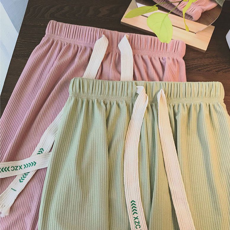 Jiashucheng Pit Quần Dài Lưng Cao Ống Rộng Dáng Suông Phong Cách Mới Mùa Thu Cho Nữ