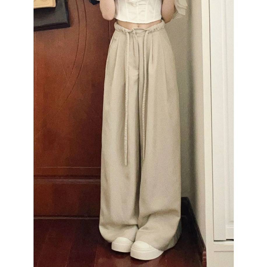 Quần Dài Lưng Cao Màu Sắc Đơn Giản Thời Trang Cho Nữ