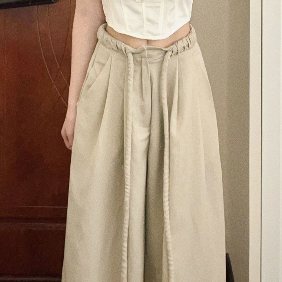 Quần Dài Lưng Cao Màu Sắc Đơn Giản Thời Trang Cho Nữ