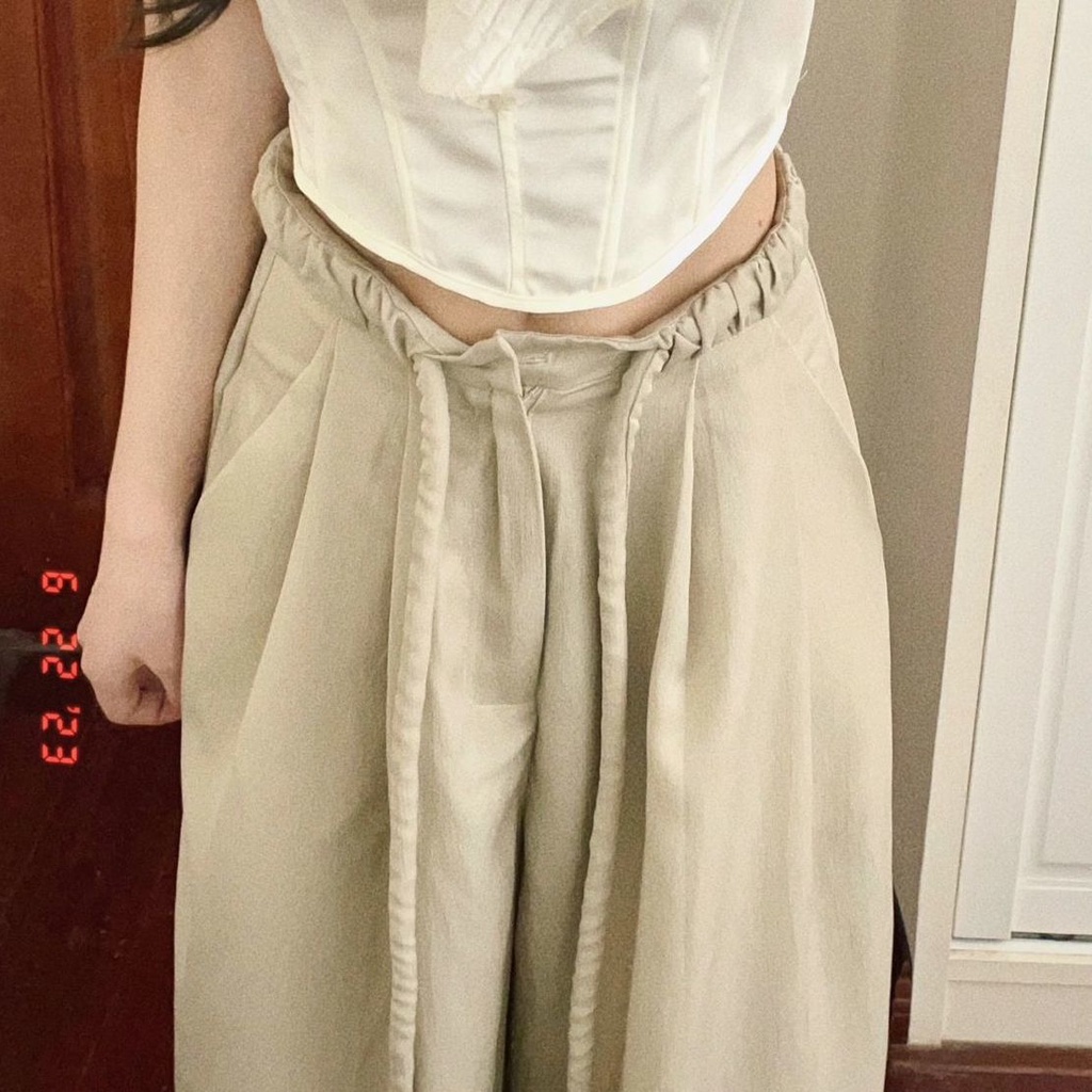 Quần Dài Lưng Cao Màu Sắc Đơn Giản Thời Trang Cho Nữ