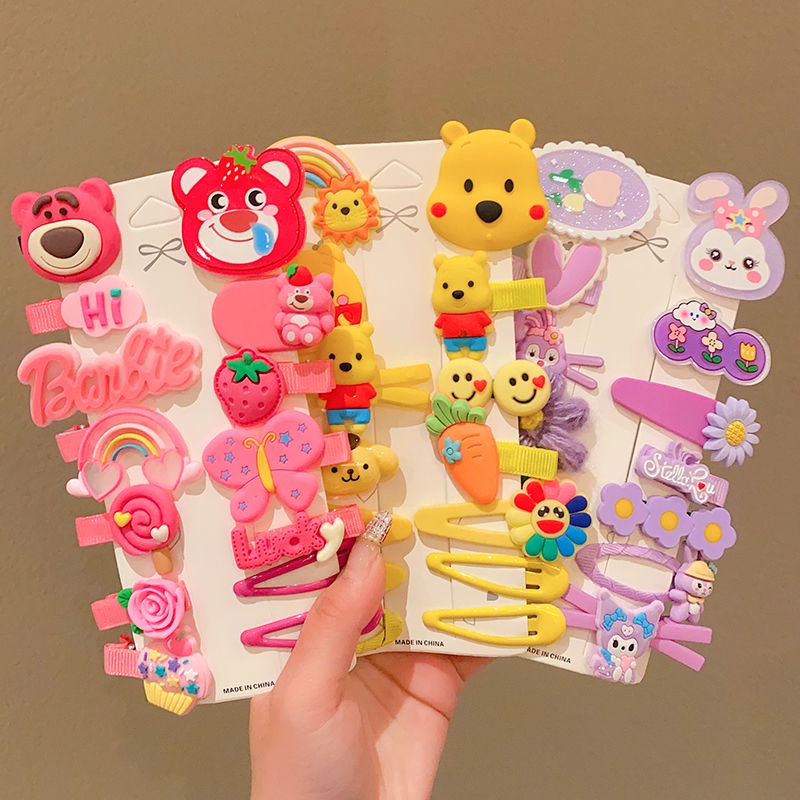 Bộ Kẹp Tóc Hình Trái Dâu Dễ Thương Thời Trang 2023 Cho Bé Gái