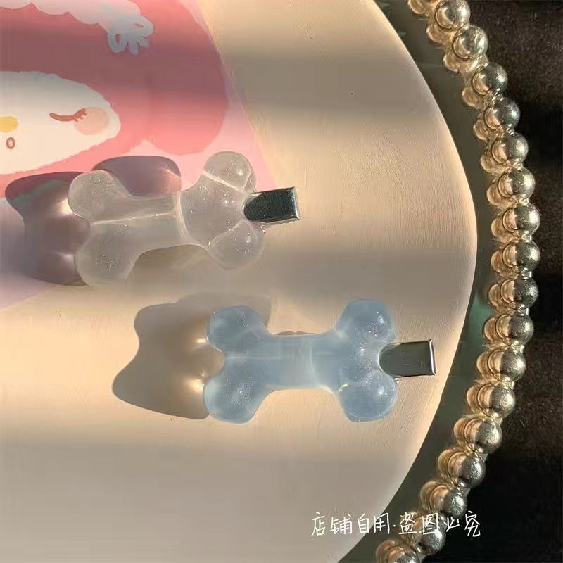 Eadwear dễ thương đẹp lấp lánh pha lê xương kẹp tóc nguyên bản esapanese và esorean văn hóa phụ dễ thương ngọt ngào phong cách sian bangs