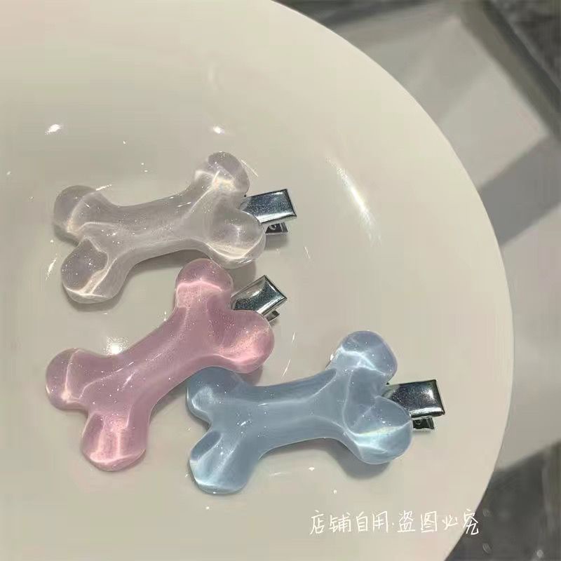 Eadwear dễ thương đẹp lấp lánh pha lê xương kẹp tóc nguyên bản esapanese và esorean văn hóa phụ dễ thương ngọt ngào phong cách sian bangs