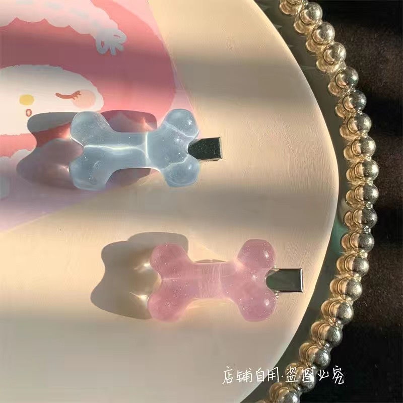 Eadwear dễ thương đẹp lấp lánh pha lê xương kẹp tóc nguyên bản esapanese và esorean văn hóa phụ dễ thương ngọt ngào phong cách sian bangs