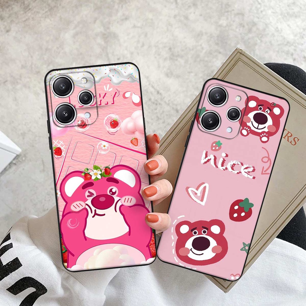 Ốp lưng Xiaomi Redmi 12 phong cách nice sweet bear gấu dâu lotso hot trend thời trang
