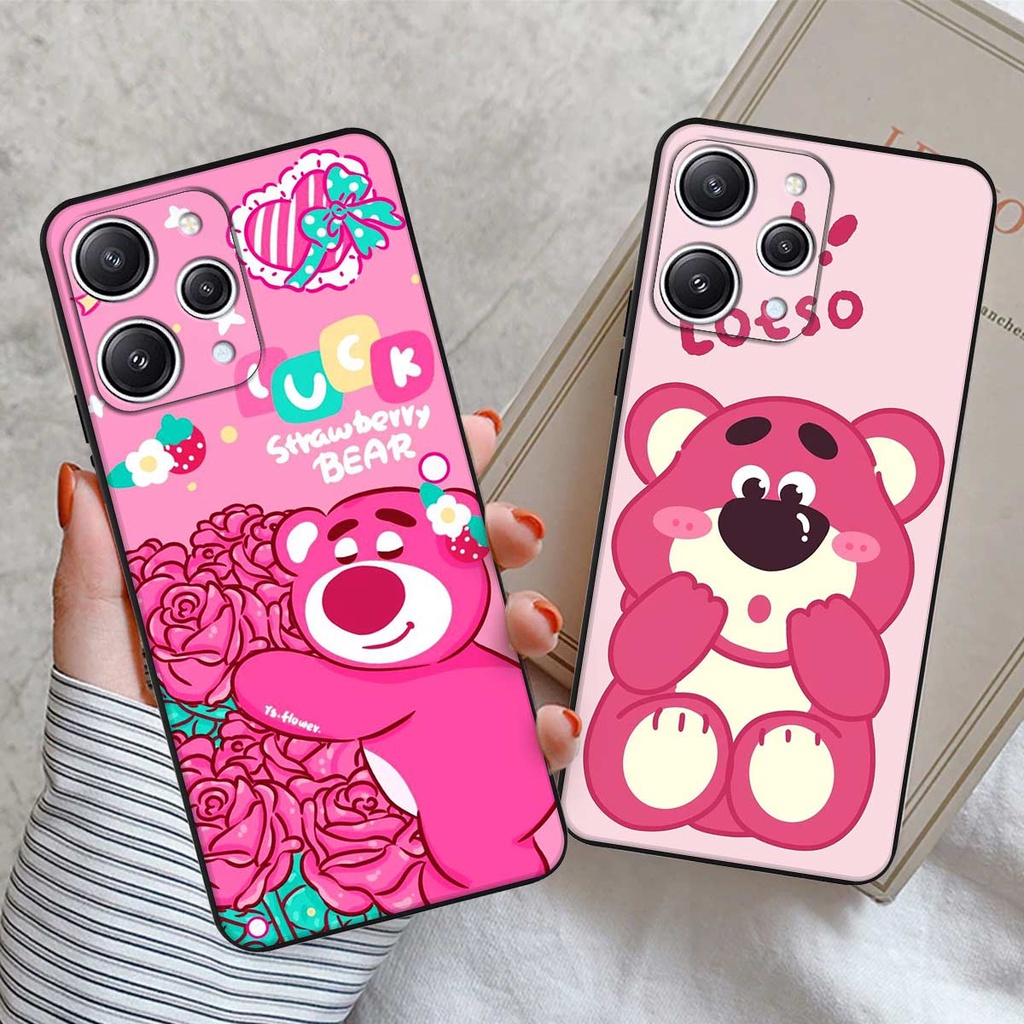Ốp lưng Xiaomi Redmi 12 phong cách nice sweet bear gấu dâu lotso hot trend thời trang