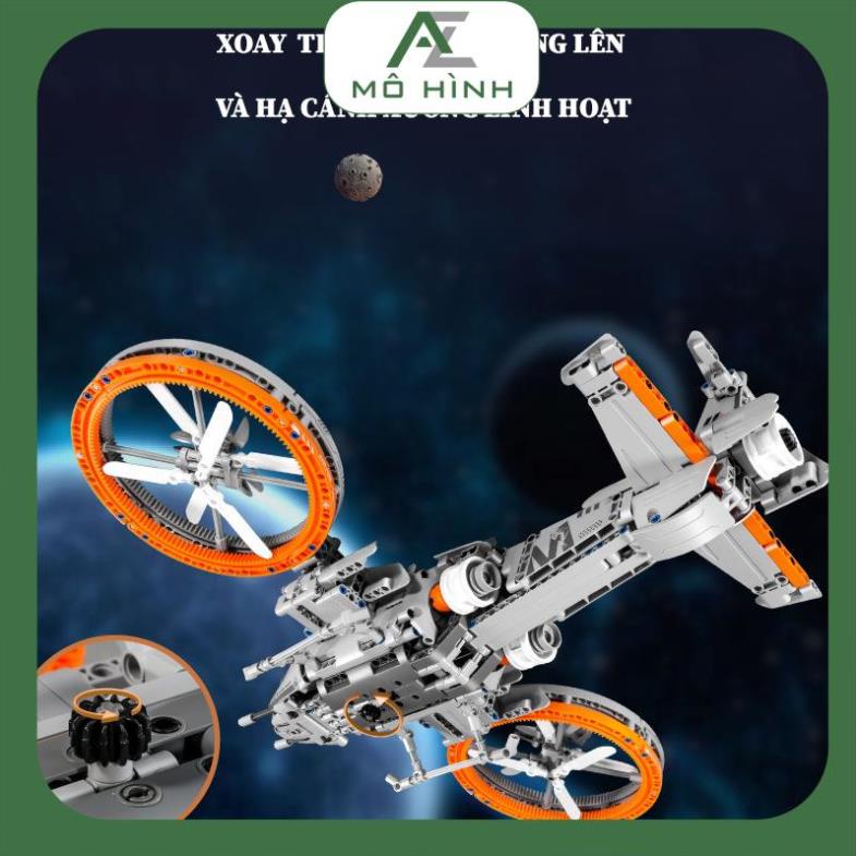 [1020 chi tiết] Bộ xếp hình lắp ghép lego phi thuyền máy bay vũ trụ 1020 | Mô hình lắp ráp đồ chơi cho bé phát triển