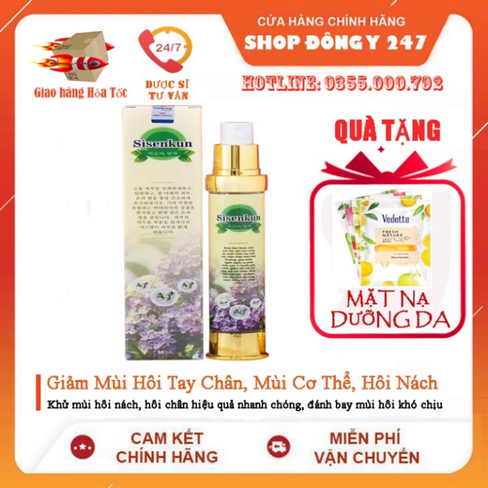 ✅ Xịt Thảo Dược Sisenkun SẠCH MỒ HÔI TAY CHÂN - Ngăn Mùi Vượt Trội 72h, 100% Thảo Dược Từ Thiên Nhiên