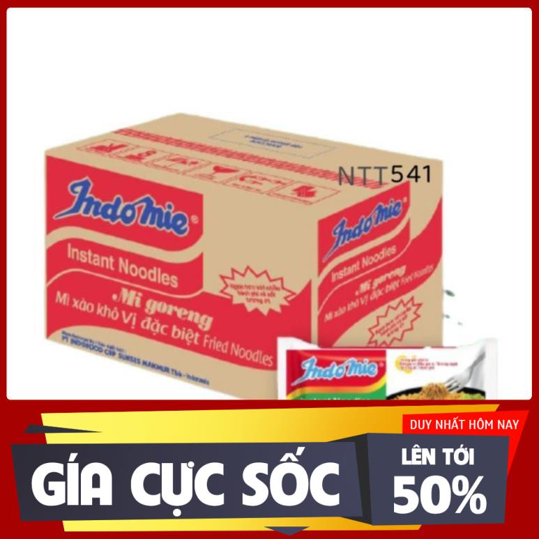 THÙNG MÌ XÀO KHÔ INDOMIE I 4 VỊ I 40 GÓI