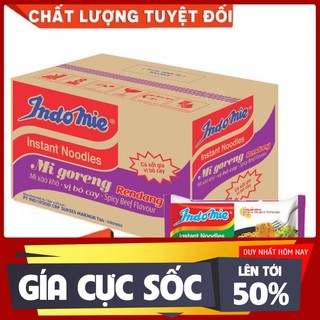 Thùng 40 gói mì goreng rendang indo mie vị bò cay 91g/gói
