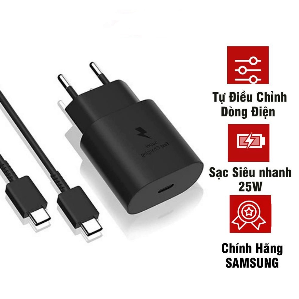 Bộ sạc nhanh  Samsung 25w sạc siêu nhanh chính hãng SS