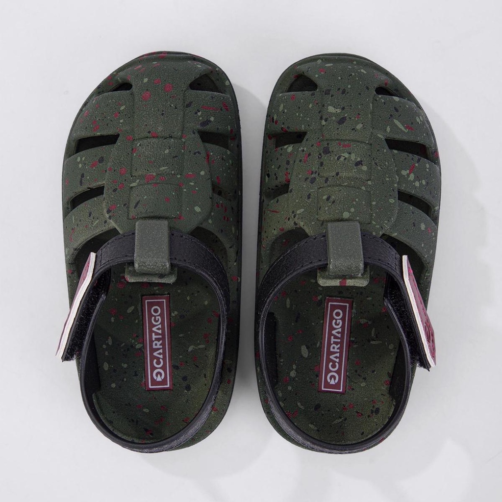Dép sục Cartago cho bé trai màu green burgundy
