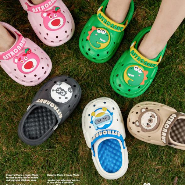 Dép sục trẻ em Cheerful Mario, dép cross cho bé trai bé gái chống trơn trượt chính hãng SM7