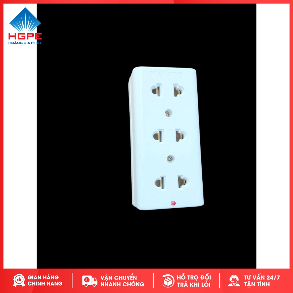 Ổ cắm 3 lỗ ,2 lỗ NAVICO kiểu thái có màn che/ không màn che