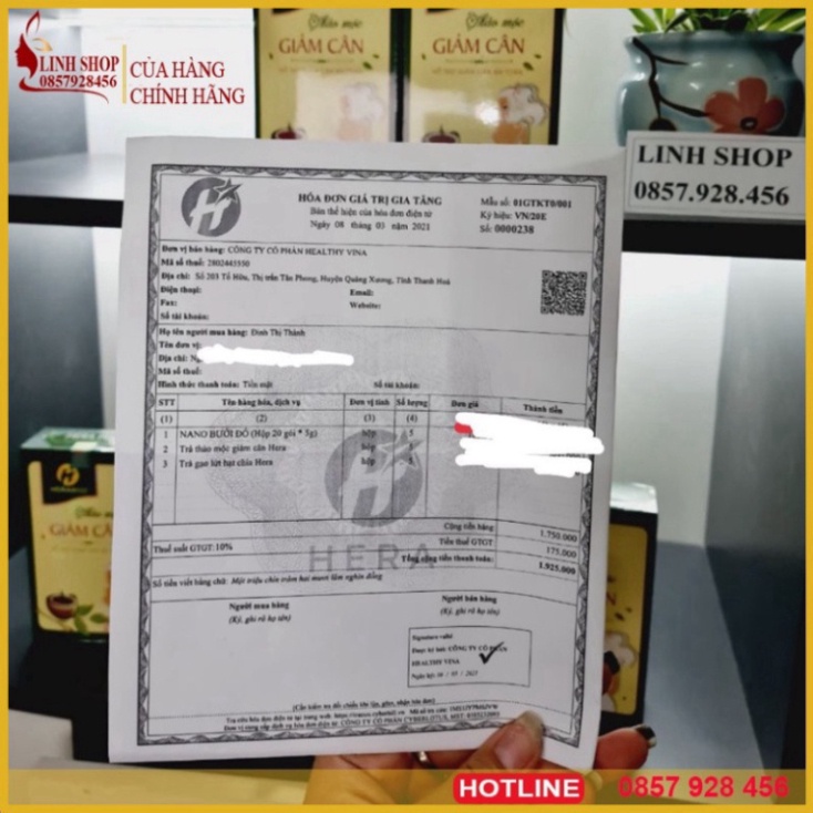 Trà giảm cân hera plus -Thảo mộc giảm cân hera plus 30v chính hãng