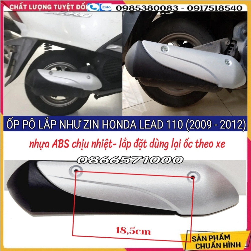 Ốp Pô, Miếng Che Pô, Thảm Cao Su Lót Sàn Để Chân Lắp Như Zin Honda Lead 110 SCR Đời Xe Từ 2009 – 2012